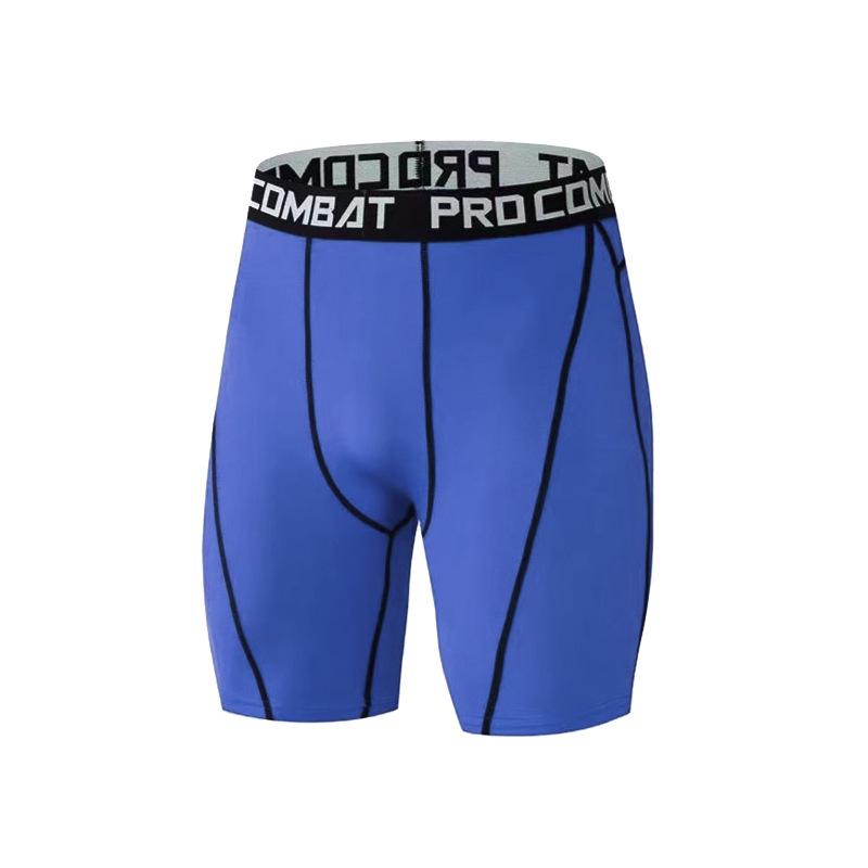 

Чоловічі спортивні компресійні шорти з п ятиточковим дизайном - Висока еластичність, повітропроникні, швидковисихаючі для баскетболу, футболу, бігу. L (60-70 kg) синій