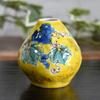 Waza no Kura Stylish Single Flower Kutani Ware Ceramic Flower Yoshidaya Grape Small Decorative Made in Perfect for and 88th Birthday Gifts Vase, Vase,