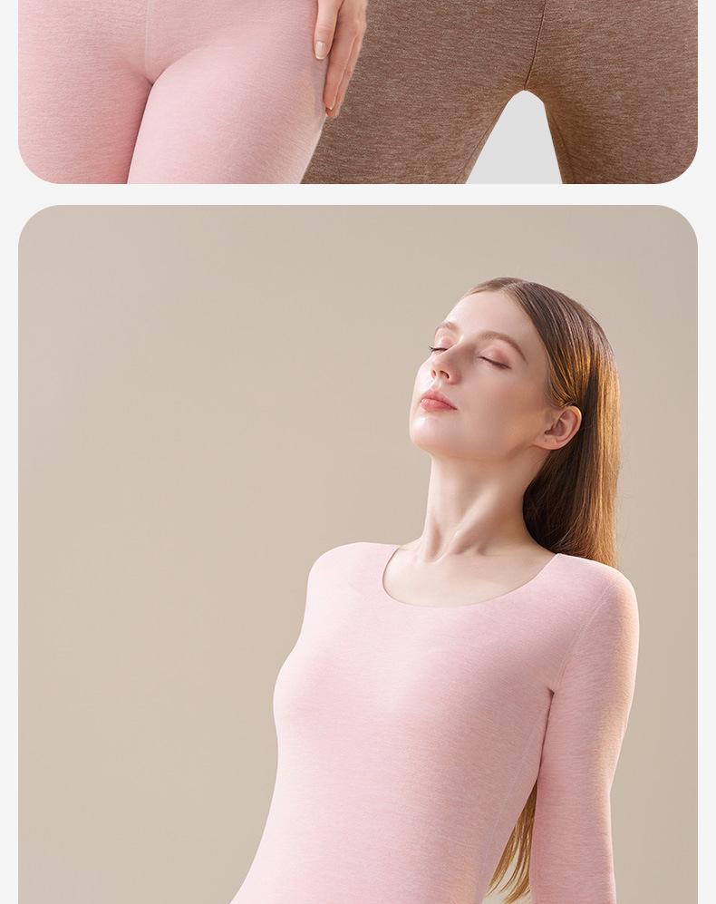 Dámská kašmírová hedvábná termoprádlová souprava: Německý samet, Silný, Útulný, Nezbytnosti pro podzim a zimu.