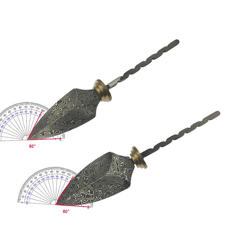 DIY Półfabrykat Wzór Stali Damasceńskiej Nóż do Herbaty Pu'er Akcesoria do Ceremonii Herbaty Pu'er i Herbaty Ciemnej DIY Nóż Narzędzie Tnące