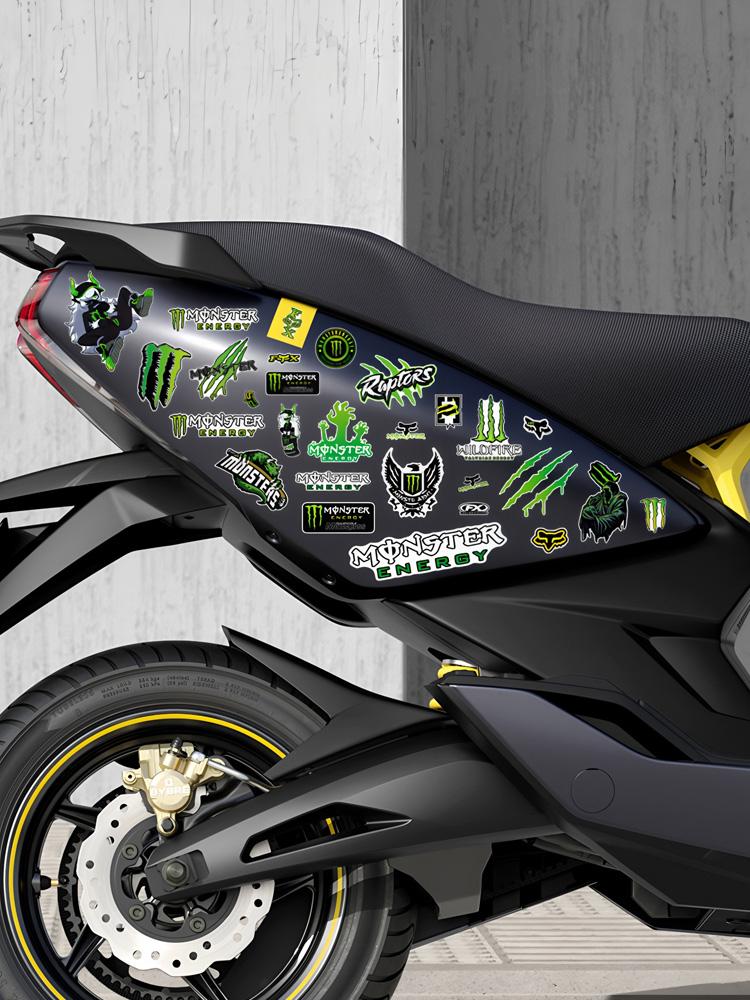 Monster Magic Claw Motorcycle Helmet Body Stickers Waterproof Vinyl Personalized Custom Decals For Motorbike Scooter Electric Vehicle Decor Logo Set