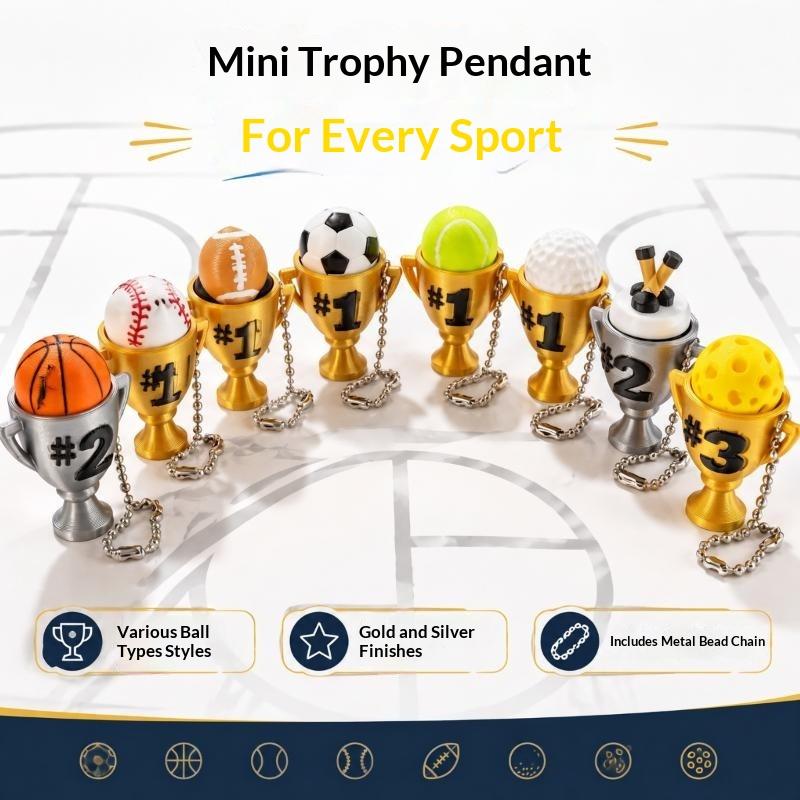 Trofeo Sportivo a Sfera Stampato in 3D Giocattolo Antistress Portachiavi Clicker Ciondolo Ecologico in PLA