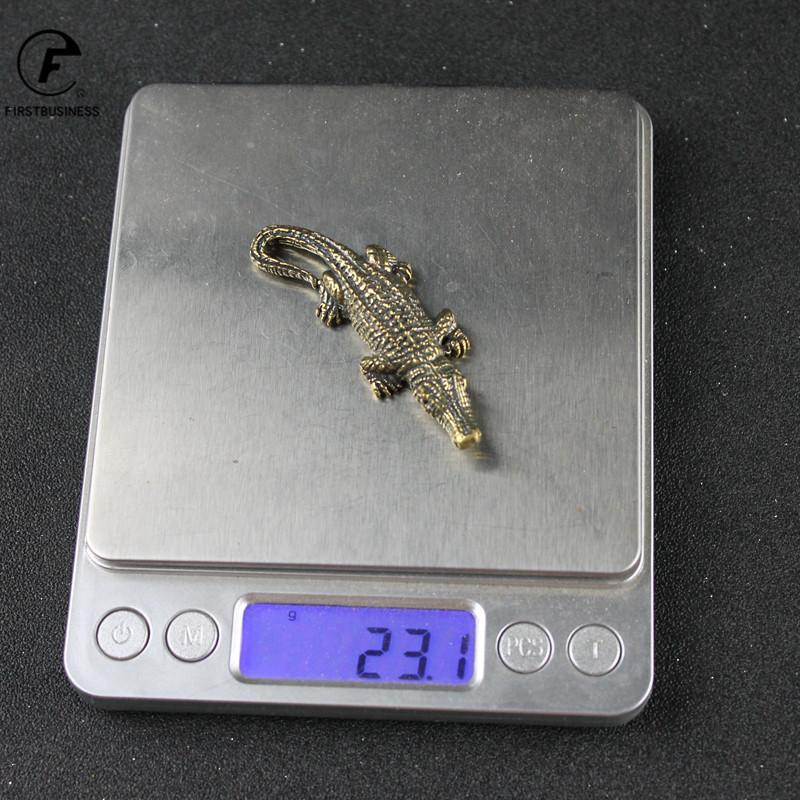 Creative Pure Brass Crocodile Scary Statue Animal Model Figurine Home Decor Decoration Accessories Halloween Decor Ornament