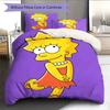 Lisa Simpson Pattern Bedding Home Decoration Birthday Gift ( 1 Duvet Cover + 2 Pillowcase, Without Core),fan Merchandise.