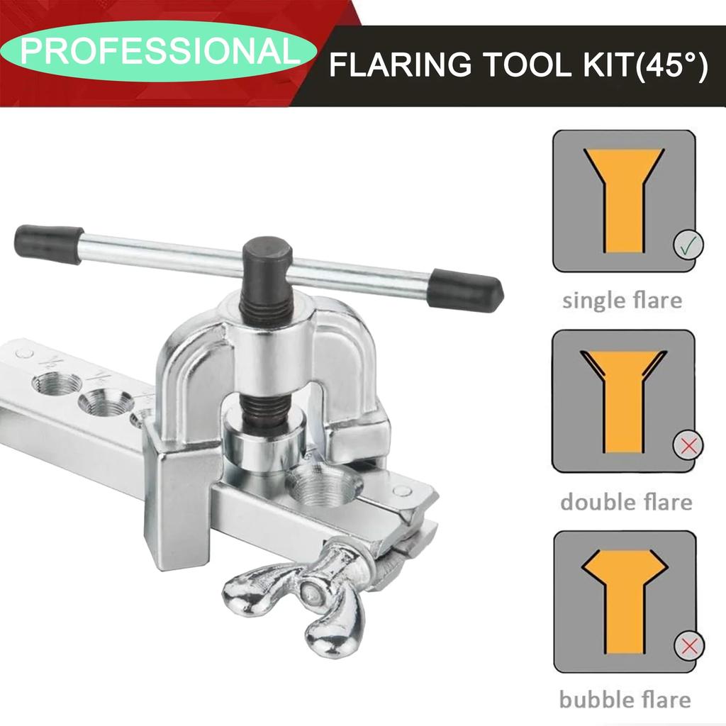 Copper Tube Expander 45 Degree Flaring Tool Kit of Copper Tube Expander Used for Reaming Copper Tubes and Other Pipes