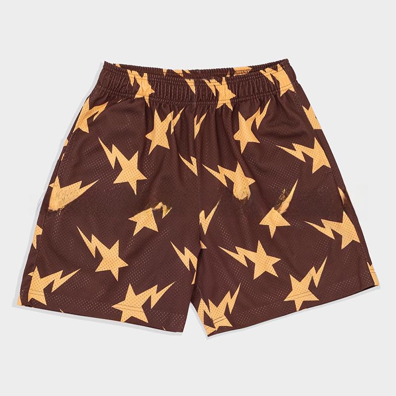 

Повседневные сетчатые шорты унисекс: Модная, дышащая пляжная и спортивная одежда для любителей фитнеса Brown, No Logo