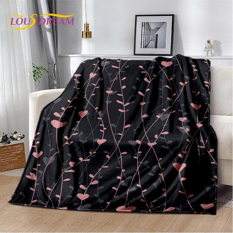 Plantain Leaf Tropical Plant Leaf Soft Plush Blanket,Flannel Blanket Throw Blanket for Living Room Bedroom Bed Sofa Picnic Cover