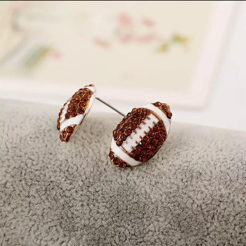 Orecchini a Perno Sportivi Basket Pallavolo per Donne Bling Baseball Softball Orecchini Strass Cristallo Gioielli per Orecchie