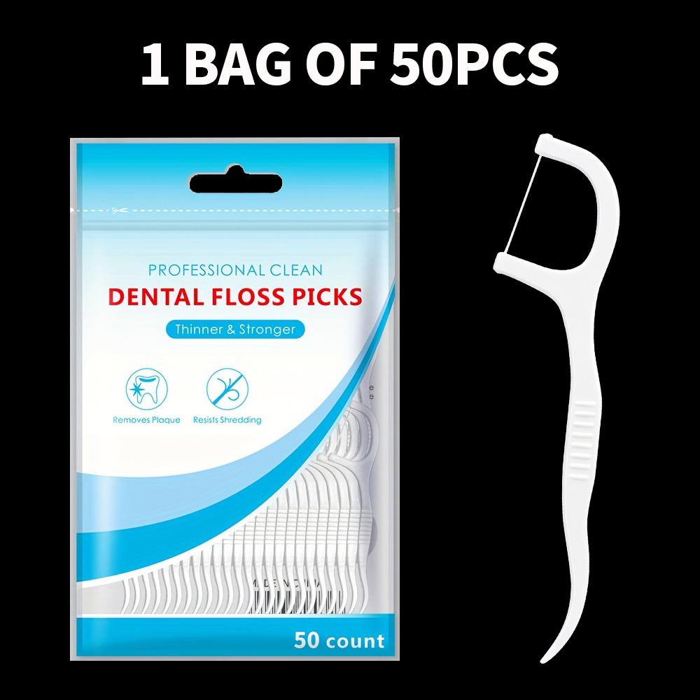 50/100/200PCS Dental Floss Toothpicks | Durable Smooth Floss Sticks for Home & Travel Teeth Cleaning