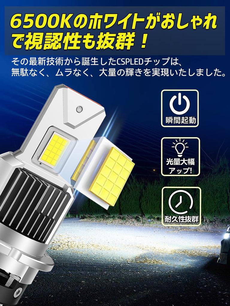 Briteye D2S LED 6500K Vehicle Inspection Compatible with D2S No Wiring Easily Convert Factory HID to D Fan Headlights, White, Compliant, Bulbs,