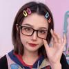 Half Rim Anime Eyewear Frame Full Rim Cosplay Glasses Trendy Teardrop Eyeglass Frame  Halloween