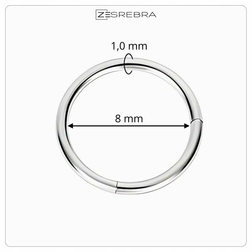 Clicker Piercing Earring Stainless Steel Helix Lobe 1.0/