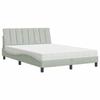 VidaXL Bed with Light Grey Mattress 120x200 Cm Velvet 3208586