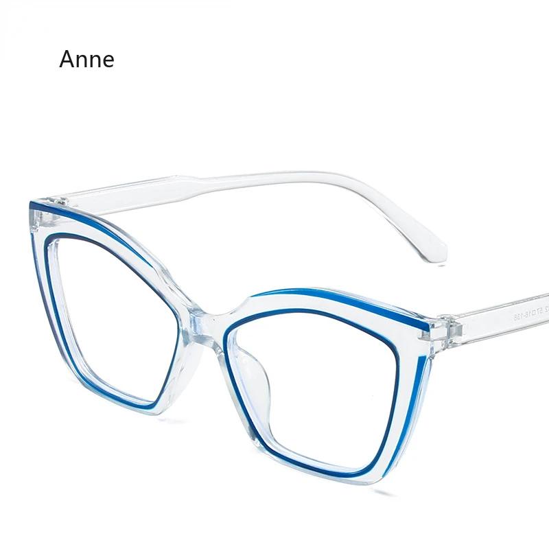 Anti Blue Light Glasses Women Lady Vintage  Designer Myopia Prescription Optical Square Computer Eye Glasses Sunglasses