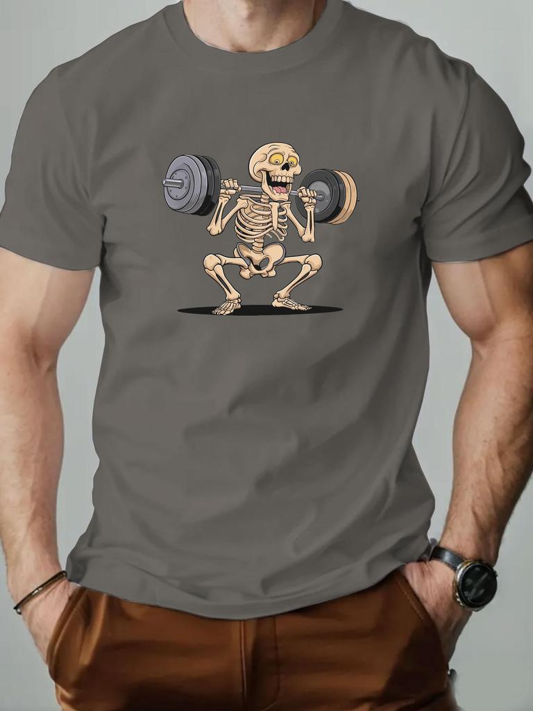 Mens 100 Cotton Summer T Shirt  Summer Casual Round Neck Short Sleeved T Shirt  Suitable for Casual Office Settings