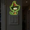 Halloween Atmosphere Room Decor Glow in The Dark Switch Outlet Stickers, Cute Black Cat Witch Theme Wall Decals Pumpkin Skull Decals, Waterproof