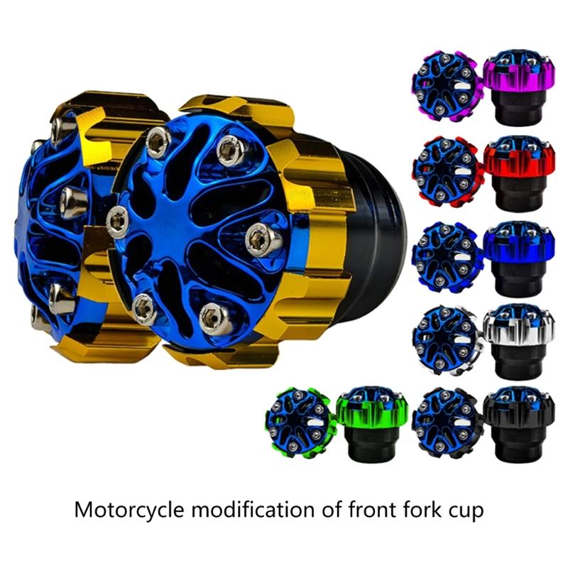 Forcella Anteriore di Sicurezza in Alluminio Leggero per Moto Tazza Forcella Fornisce Protezione dagli Impatti Design Elegante per una Guida Sicura 1 Coppia