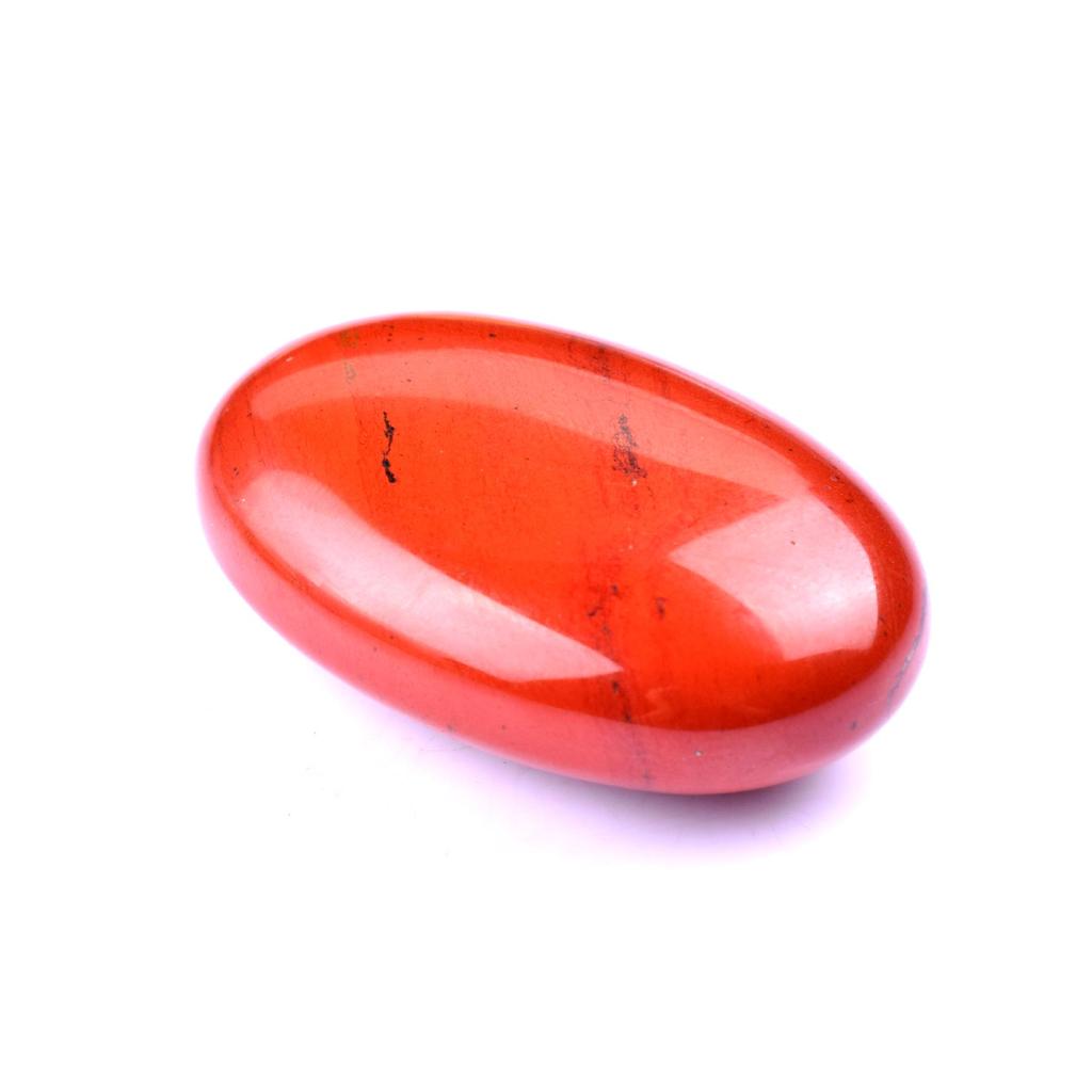 Piedra de Palma de Jabón de Cuarzo Rosa 45x30mm - Piedra de Masaje con Energía de Cristal