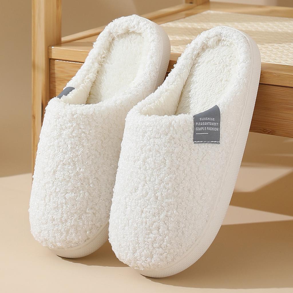 Home Slippers with Soft Sole, Simple, Lightweight, Fashionable, Furry, Elegant, College Style, Warm Slippers