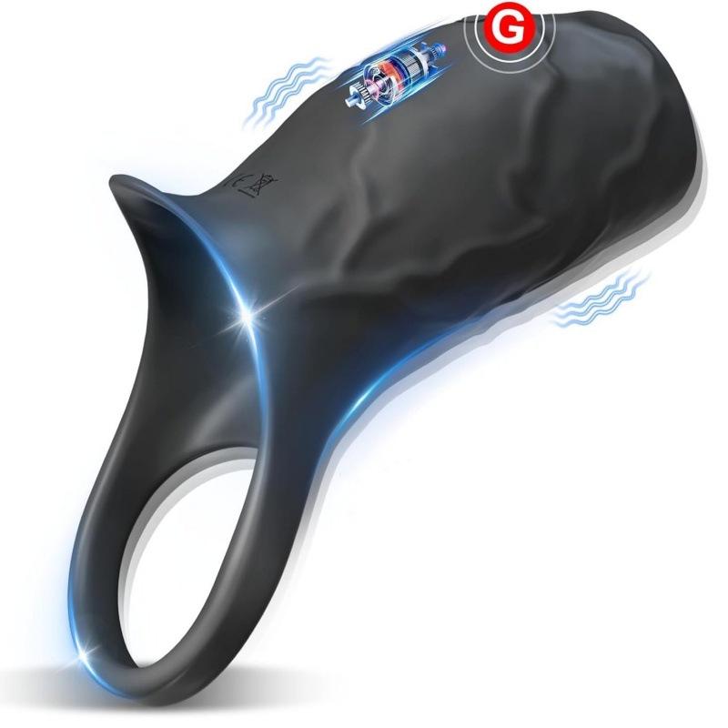 Wolf Warrior Men's Vibrating Penis Ring and Sleeve Vibrator - Adult Erotic Sex Toy