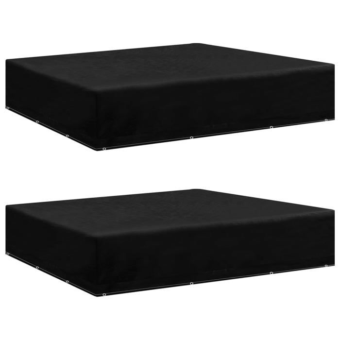 VidaXL Housses de salon de jardin 2 pcs 12 œillets 250x250x70 cm