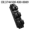 Car Door Glass Button Panel Window Switches for Great Wall Driver Repair, Black ABS Housing, Four Button Layout, Part 3746500-K80-0089 for Daily Car