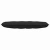 Back Cushion Black 140 x 50 cm Microfiber Fabric