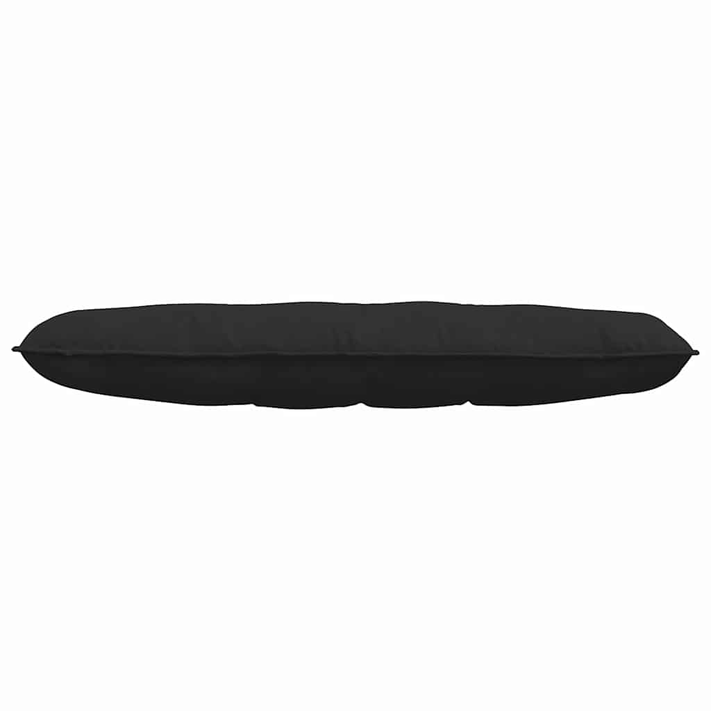 Back Cushion Black 140 x 50 cm Microfiber Fabric