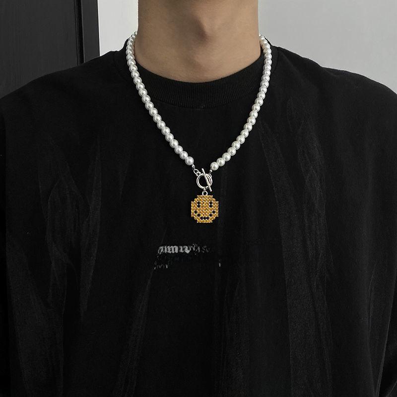 Chic Y2K Pearl Chain Necklace & Bracelet Set - Multiple Styles