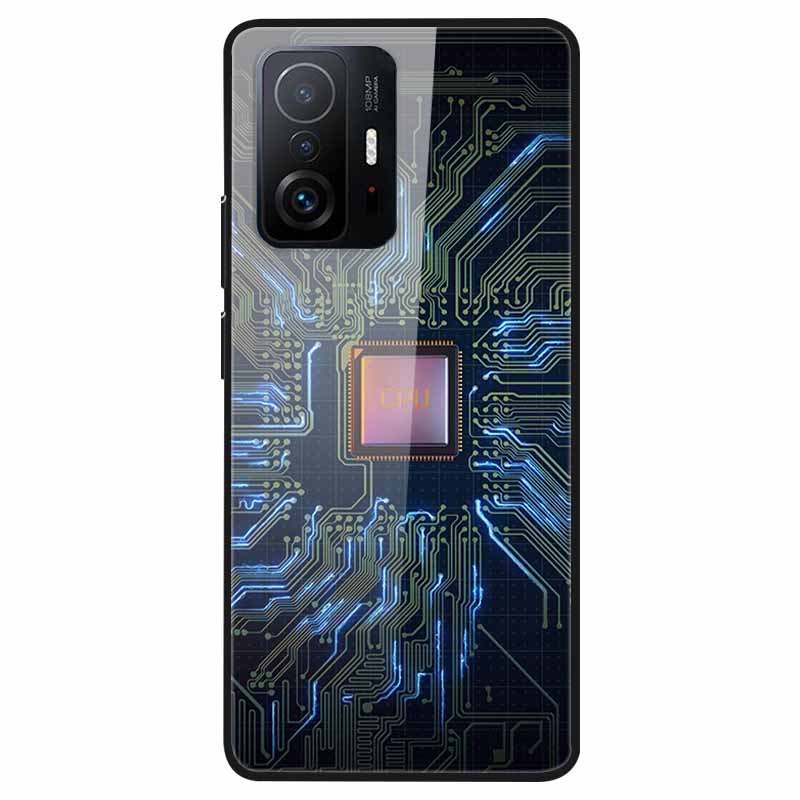 For Xiaomi 11T Tempered Glass Case Soft Bumper Hard Funda For Xiaomi mi 11T Pro Phone Case 11 T 11T Pro 11TPro Back Cover Shells