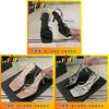 Elegant Summer Open Toe Sandals With Cross Straps For Women In Black Nude Silver