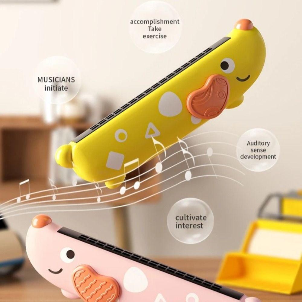 Early Educational Double Row Harmonica Learning Music Puppy Instrument Toy  Toy