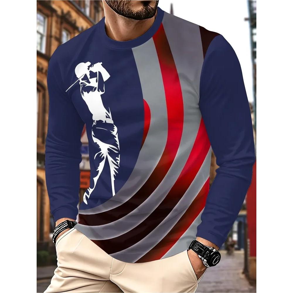 Casual Comfortable Simple Men's Long Sleeves Breathable Daily Versatile Pullovers Long Sleeves Men’s