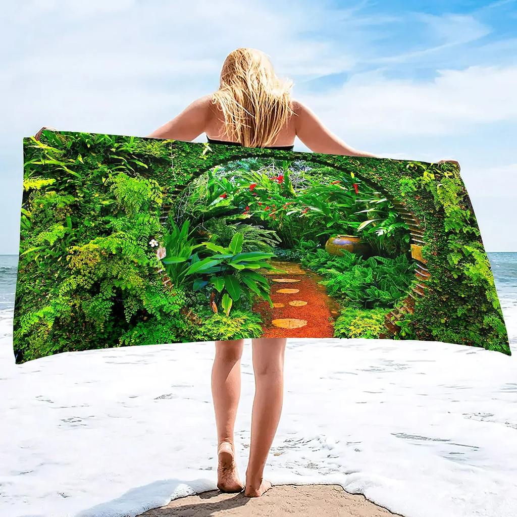 Beach Towel Garden Microfiber Oversized Travel Towel Lightweight Compact Beach Accessories Super Absorbent Quick Dry Towels