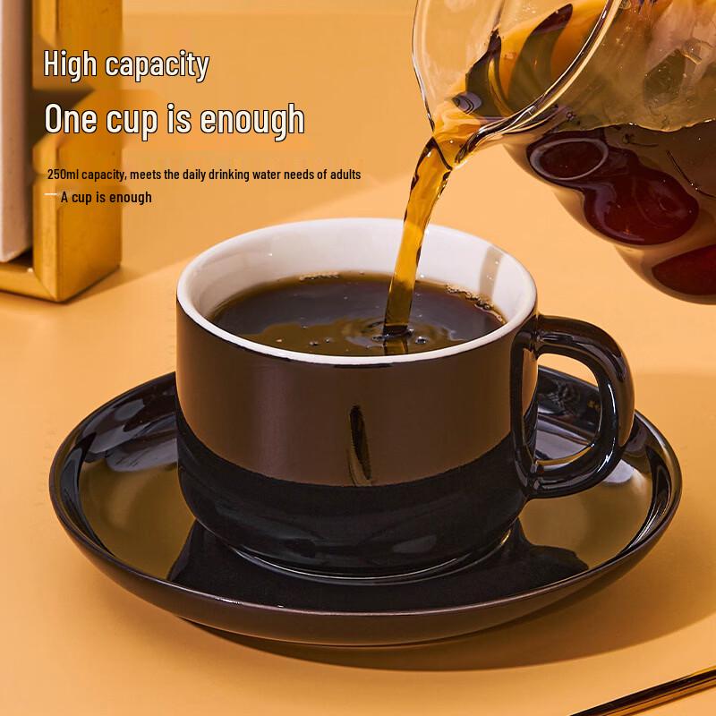 Ceramic Coffee Cup and Saucer Set