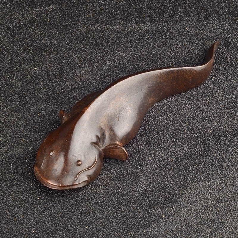 

Catfish Interior Retro [Nekogami-yama] (Large Size) Paperweight, Metalwork, Ornament, Decor, Vintage, коричневый