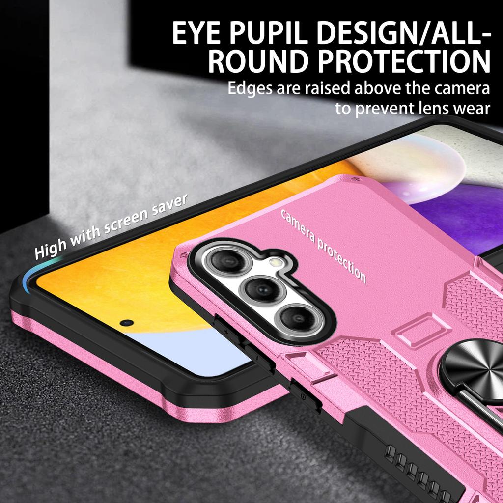 Für Samsung Galaxy S25+/S24+ Handyhülle mit Ring-Ständer PC+TPU Stoßfeste Abdeckung