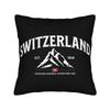 Switzerland Swiss Flag Mountains Pillowcase Printed Polyester Cushion Cover Decor Europe Throw Pillow Case Cover Seater Square