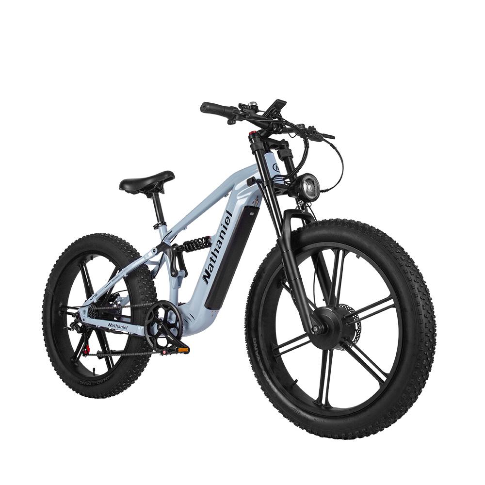 Nathaniel SYR09 Elektrisches Mountainbike – 48V 20Ah Abnehmbarer Akku grau