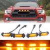 LED-Kühlergrill-Laufleuchten, 4 Stück LED-Licht für Frontstoßstange, Haubengrill mit Sicherungsersatz für Toyota
