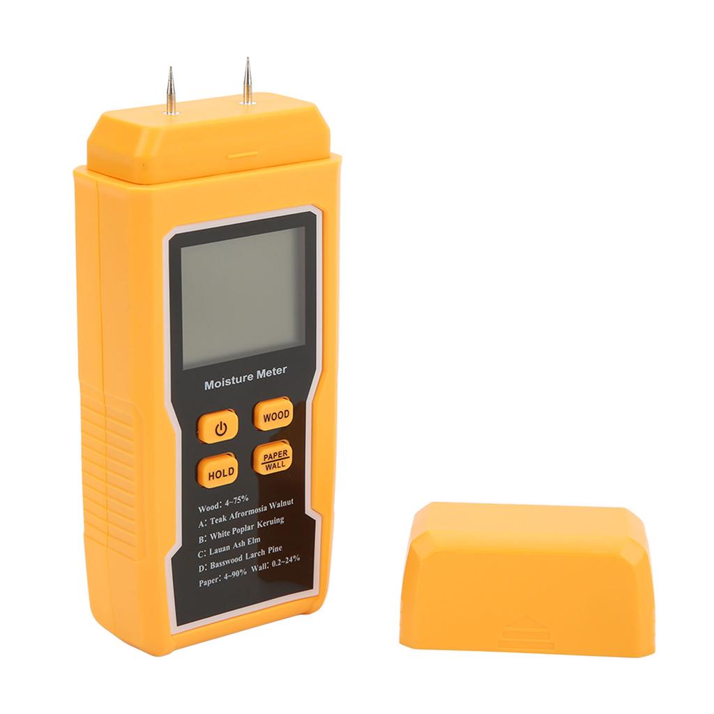 Wood Moisture Meter Humidity Tester Pin Type Large LCD Display with Backlight for Firewood Paper Wall Materials2 Pin