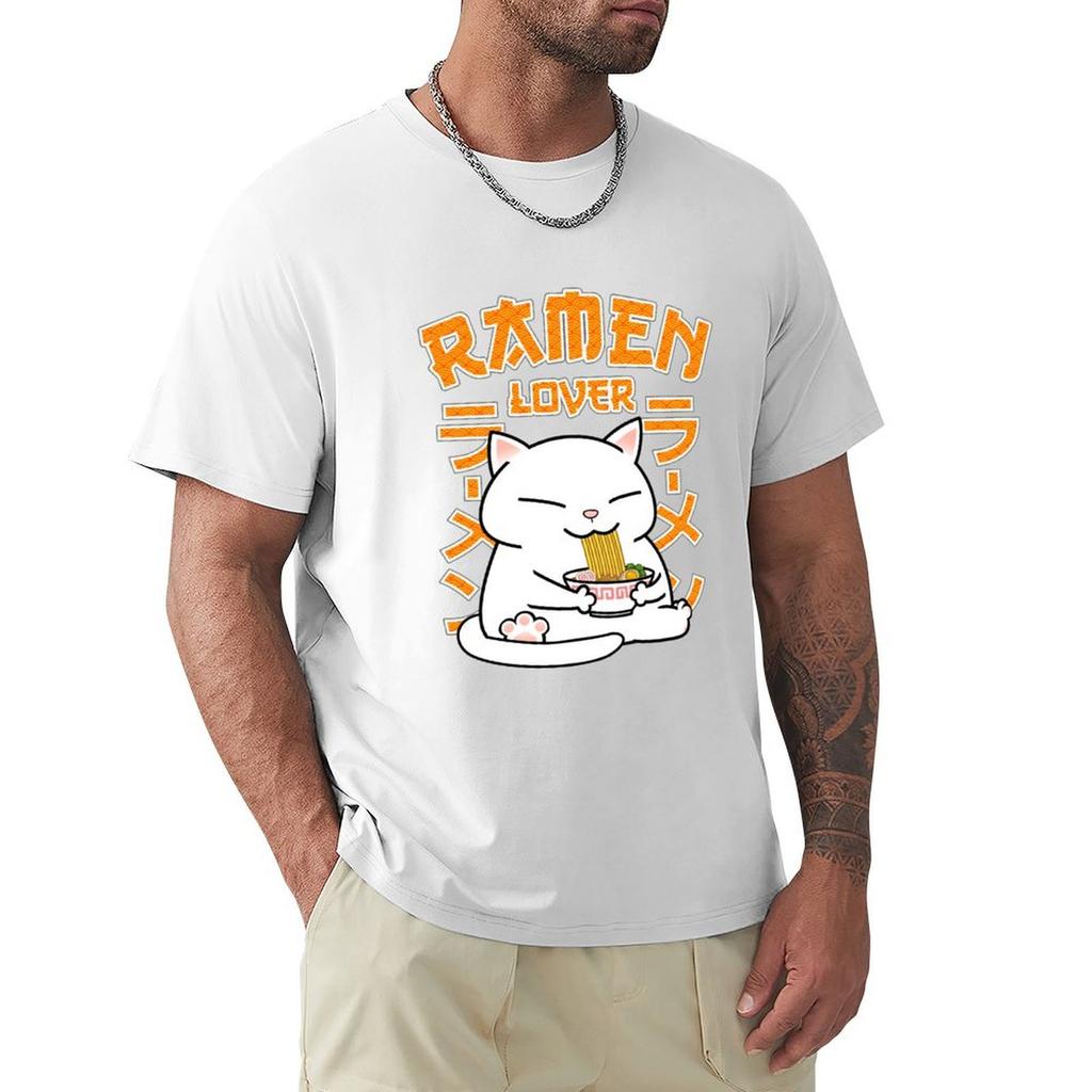 Chubby Cat Ramen Lover TShirt shirts graphic tees plain anime figures outfits for men