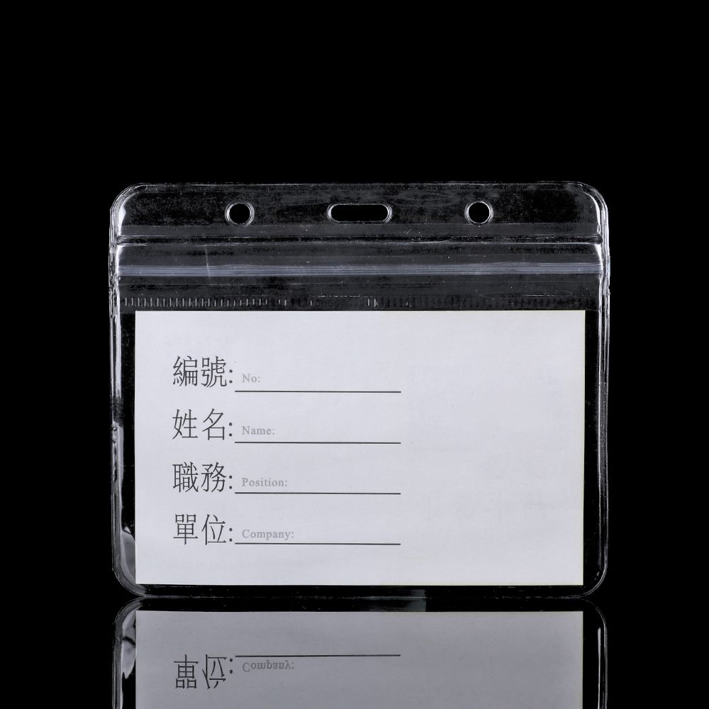 10 pcs/lot Transparent Stationery Supply Office School Badge Holder PVC Plastic ID Card Card Badg Holders