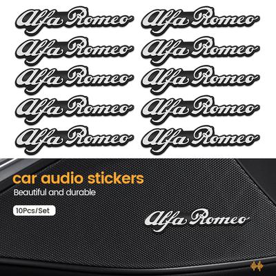 3D Metal Car Audio Stickers Auto Badge Emblem Decoraiton Accessories for Giulia Stelvio MiTo Giulietta Tonale ALFA 4C