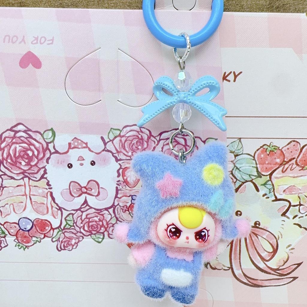 Dopamine Beanie Cartoon Keychain: Trendy Pendant for Kids and Adults