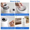 Desktop Mini USB Air Purifier Portable Negative Ion Generator Remove Formaldehyde Odor Dust for Home Car Office Travel