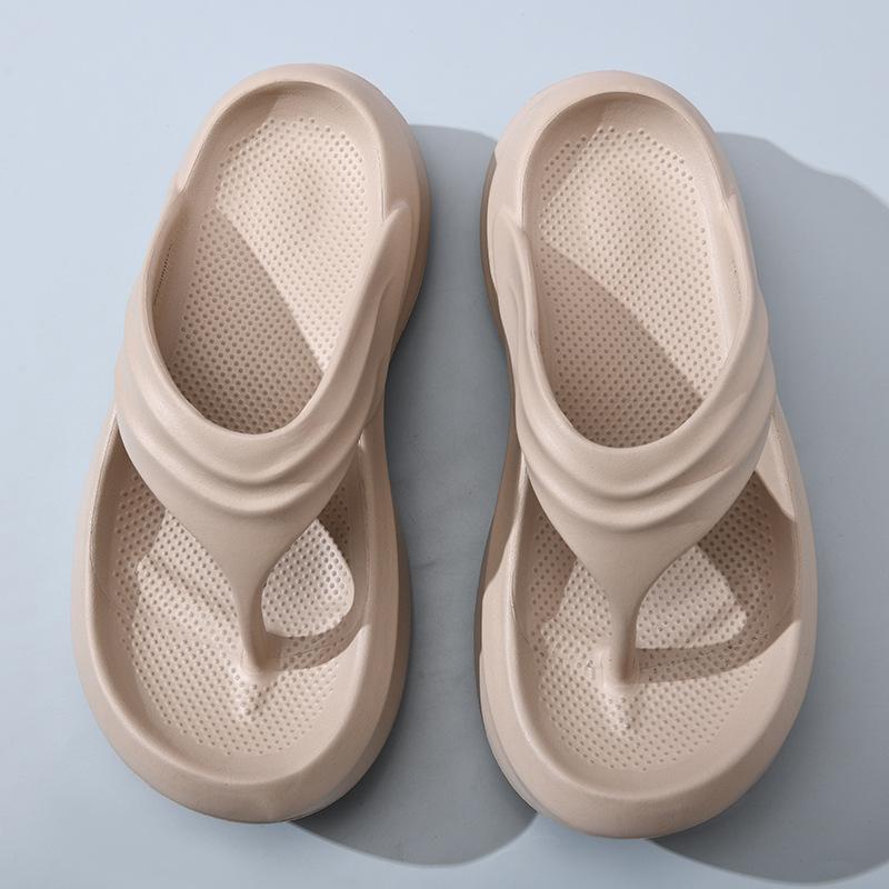 Thick Bottom Heightening Flip-flops Women's Summer Outer Wear Eva Home Indoor Outdoor Beach Cool Slippers