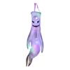 43 Inch Halloween Ghost Windsock Flags with LED Lights Outdoor Hanging Scary Light Up Ghost Wind Socks for Tree Yard Porch Garden Decor