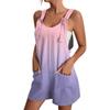 Women's Fashion Gradient Printed Jumpsuit Casual Jumpsuit Shorts