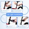 NineLeaf Smart Bike Tail Light with Turn Signals and Brake Light, Anti-Theft Bicycle Alarm Tail Light with Electric Bell and Automatic Brake